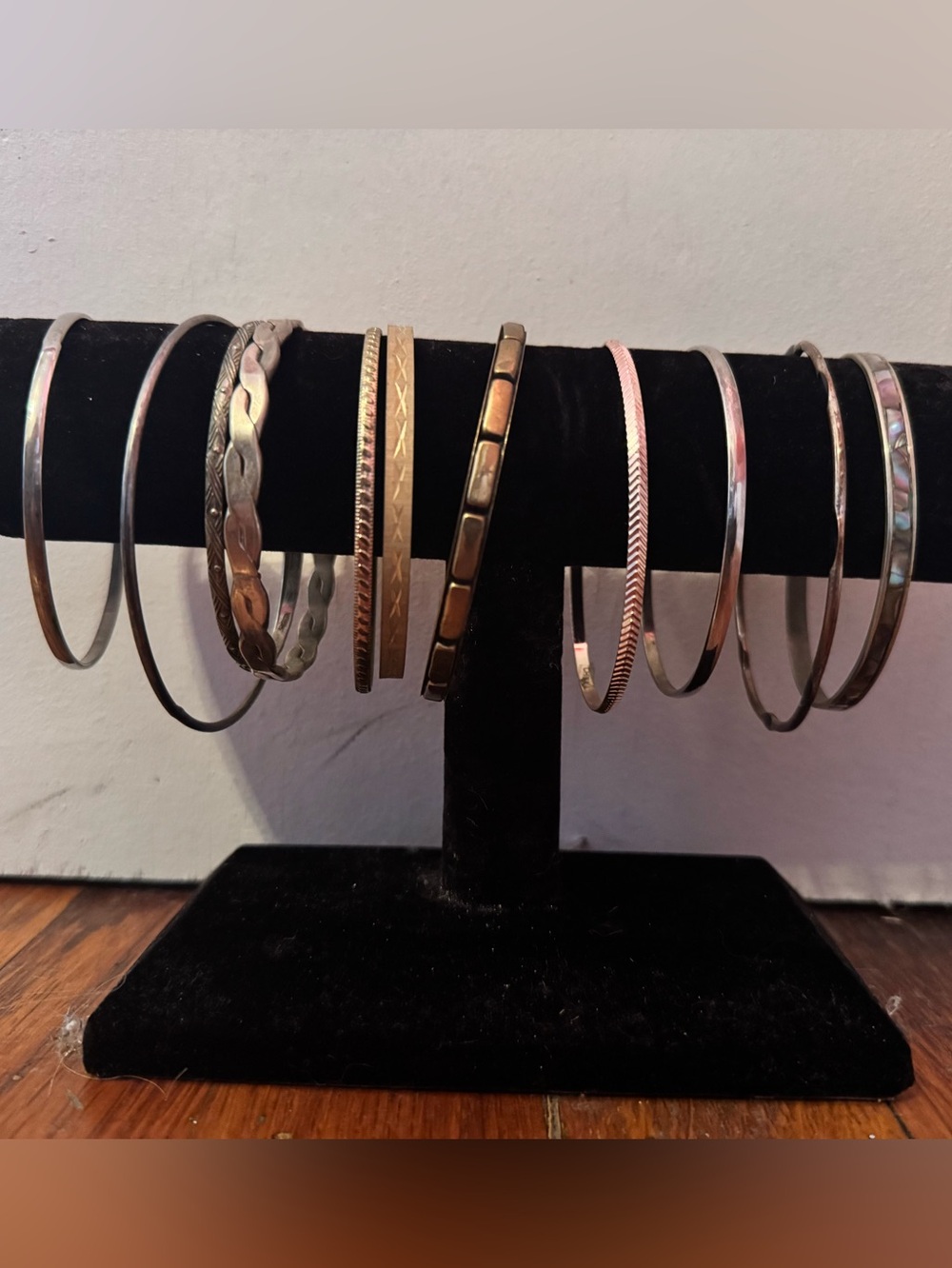 Vintage costume jewelry lot mixed Metal Bangles Bracelet Silver Gold
pearl